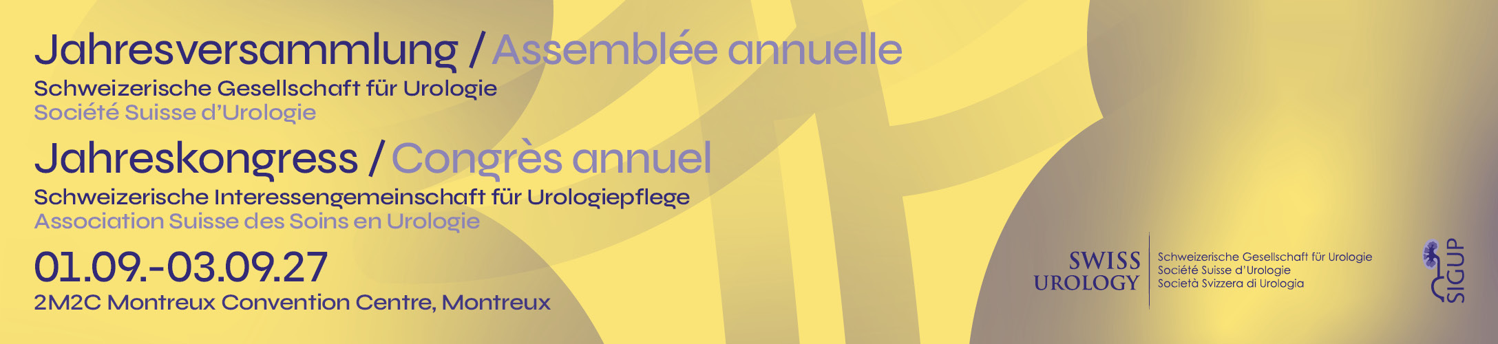 Header Banner für die Konferenz: 83. Jahresversammlung SGU | Jahreskongress SIGUP | 2027. Diese geht vom 1. September 2027 bis 3. September 2027.